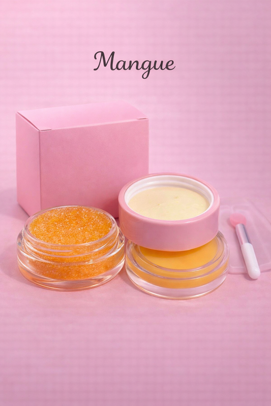 Soin Lèvres 2-en-1 – Gommage Exfoliant & Masque Hydratant